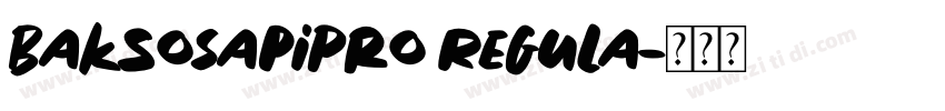 BaksoSapiPro Regula字体转换